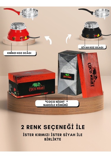 CocoNight Nargile Kömürü + Nargile Köz Ocağı, Kozmatik Nargile
