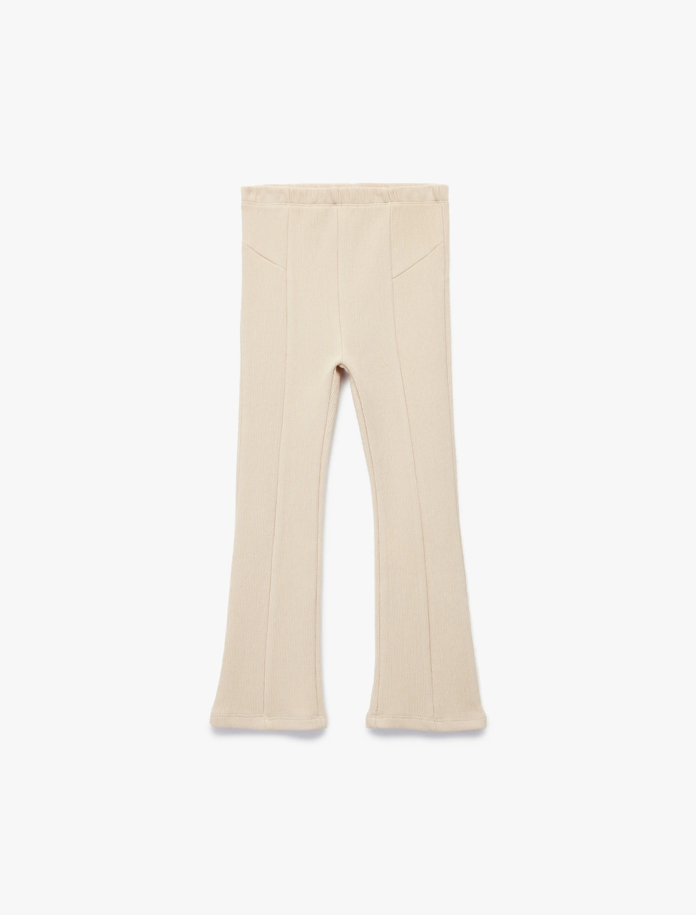 Koton Pamuklu Beli Lastikli Dikiş Detaylı İspanyol Paça Tayt Bej 6wmg40060ak Ekru