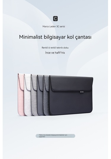 Mark Ryden Ultra İnce Bilgisayar Kılıfı-13,3 İnç Beyefendi Grisi,