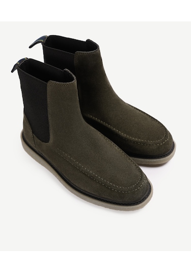 Yargıcı Retro Görünümlü Lastikli Bot Haki