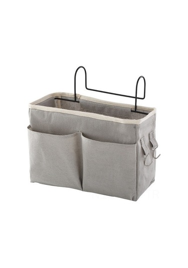 Symbee Üniversite Yeni Dormoda Kullanıma Uygun Kumaşlı Yatak Başlığı Depolama Çanta, Pratik Odalarınız İçin Konforlu Organize Edici Sepet - Gri Yükseltilmiş Versiyon Gri