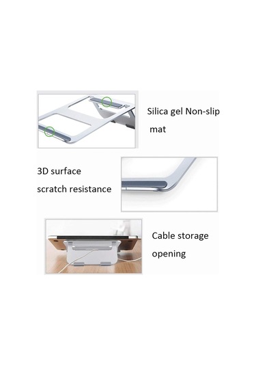 Dizüstü Bilgisayar Soğutma Alüminyum Alaşım Katlanabilir Dizüstü Braket Soğutma Taban Defter Defteri Tutucu Defter Soğutucu Radyatörü C