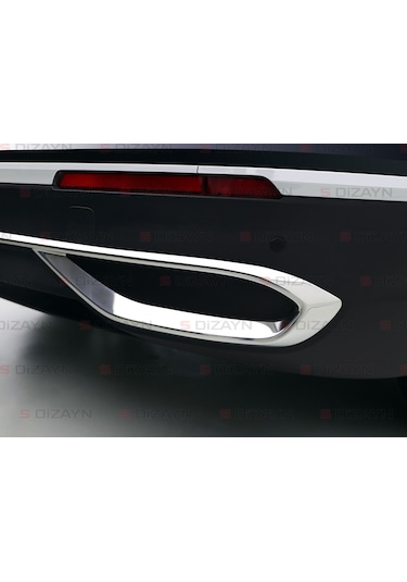 S-dizayn Vw Tiguan Krom Egzoz Görünümü Difüzör 3 Parça 2020-2024 A+kalite