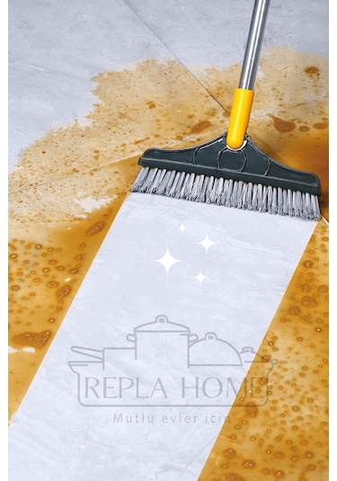 Sihirli Süpürge V Şekli ve Çekçek İle Çift Fırçalı Çift Taraflı Temizleme Fırçası