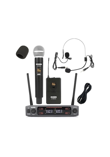 Lastvoice Lv-502eh Uhf Dijital Çiftli El Yaka Headset 2x30 Kanal