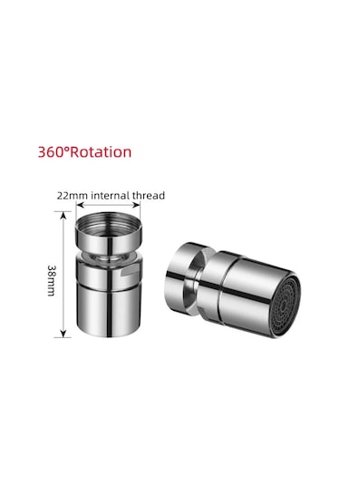 Kalite Krom Prinç Oynar Başlıklı Perlatör Filitreli Musluk Ucu 360 Derece Döner Perlatör İçten Dişli