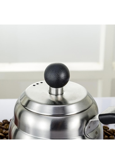 Homyl Paslanmaz Çelik Gooseneck Su Isıtıcısı Kahve 1,2-litre Gümüş