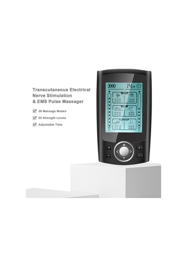 Maiyame Usb Şarjlı 36 Modlu Tens Ems Akım Masaj Cihazı, 20 Seviye Güç Ayarı, Boyun-kol Masajı İçin Taşınabilir Siyah Siyah