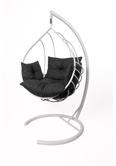 Damla Salıncak - Armut Salıncak Beyaz Beyaz Antrasit