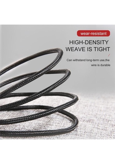 Uslıon MikroUsb Kablosu 3a Hızlı Şarj Şarj Cihazı Microusb Kablosu Android Cep Telefonu Tel Kablosu 0.5m Kırmızı