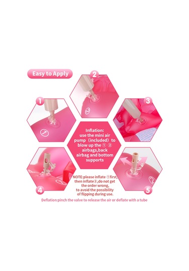 Qingmipy "swimboboy Şişme Bebek Yüzme Simidi - Güneşlikli Ve Pompalı 3-24 Ay İçin" Pembe