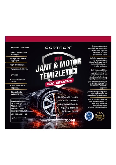 Cartron Jant Ve Motor Temizleyici 500 Ml