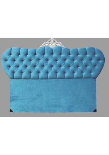Başlık Alc Avangartmodel 90cm Baby Face Kumaş Modern Kapitone Mavi Renk El Yapımı