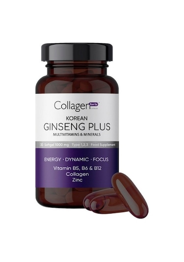 Collagen Forte Platinum Ginseng Plus Multivitamin & Mineraller Collagen Tip 1-2-3 30 Kapsül