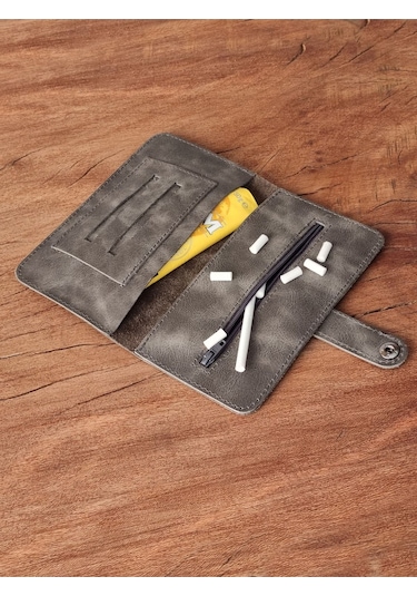 Tütün Kesesi Çıtçıtlı Tütün Çantası Hakiki Deri