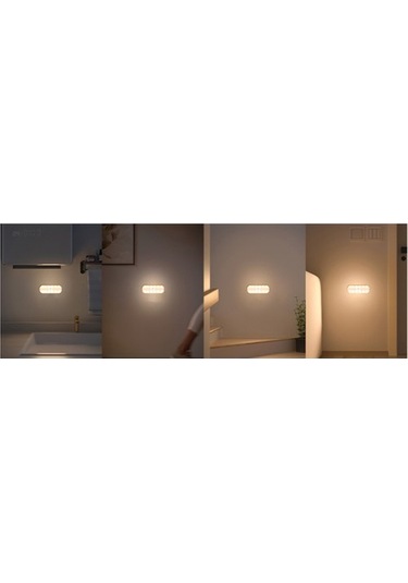 Szypzstore Led Hareket Sensörlü Gece Lambası, 2 Paket Yapışkanlı Led Gece Lambası, Duvar Lambaları Dolap Lambaları Merdiven Lambaları, Hareketle Etkinleştirilen W02o7b Beyaz