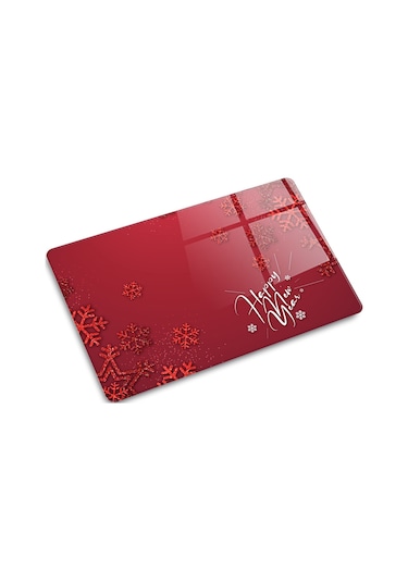 Decorita Cam Kesme Tahtası|Happy NewYearKırmızı|20cm x 30cm