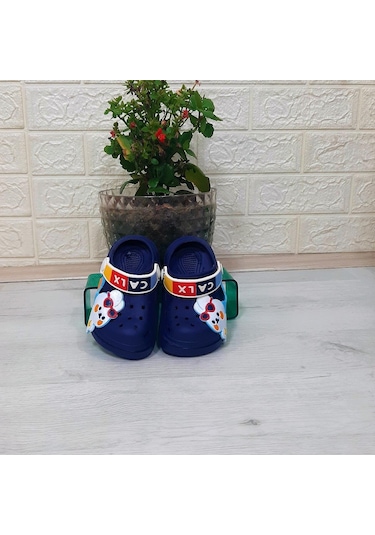 Calx 9041 Lacivert Beyaz Crks Erkek Çocuk Terlik 001