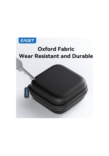 Taşınabilir Saklama Çantası Dijital Saklama Çantası Eva+600d Oxford Kumaş Kablosuz Kulaklık Telefon Sd Kart İçin Siyah