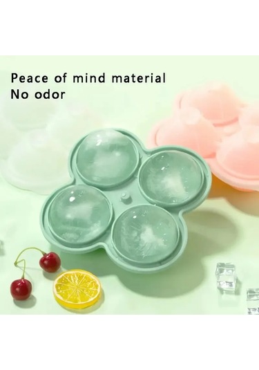 1 Adet Büyük Silikon Buz Küpü Tepsileri - Kolay Serbest Bırakma, Yeşil