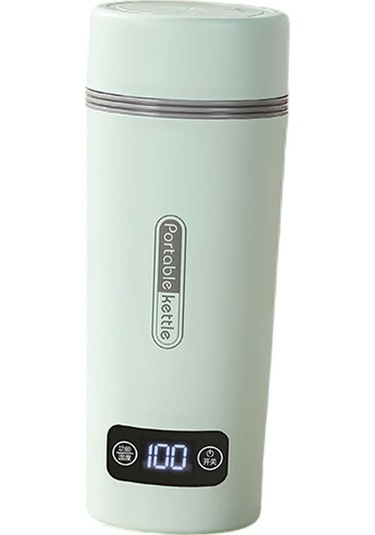 Suntek 350 ML Taşınabilir Otomatik Kapanan Kahve Su Isıtıcısı Yeşil