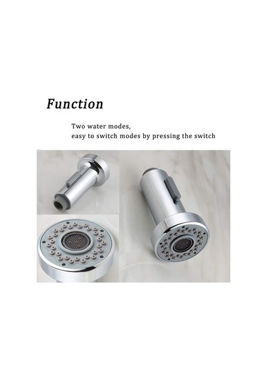 Mutfak Musluğu İçin 2 Pozisyonlu Sprey Başlığı Mutfak Musluğu Sprey Başlığı Sprey Değişimi Geri Çekilebilir Mutfak Bataryası İçin Sprey Başlığı, Krom Diğer