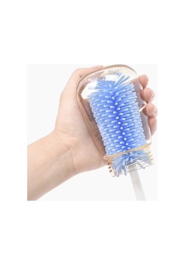 BUFFER® Silikon Uçlu Ekstra Yumuşak Kıllı Sağlam Kavanoz Bardak  Şişe Ve Biberon Temizleme Fırçası