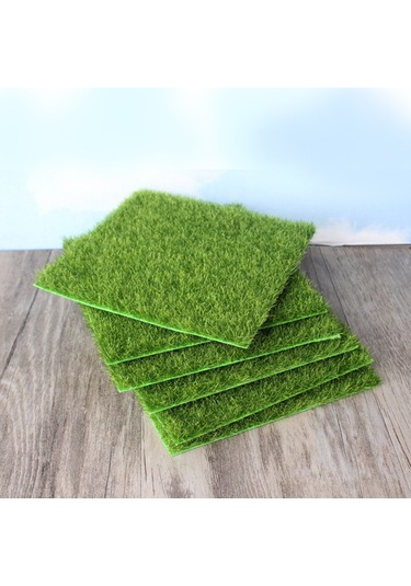 Sones Küçük Çim Mikro Peyzaj Yeşil Çim Peyzajının Simülasyonu, Boyut: 15 X 15 Cm