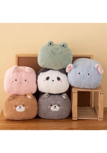 Elmpaly Peluş Kurbağa Yastık - Yumuşak El Isıtıcı Ve Ofis Şekerleme Yastığı