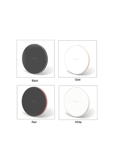 Pazly 10w Alüminyum Alaşımlı Qi Standart Kablosuz Şarj Pedi - Hızlı, Güvenli Şarj - Beyaz/siyah/kırmızı