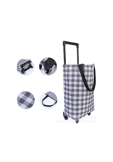 Katlanabilir Seyahat Ve Alışveriş Çekçekli Çanta 02