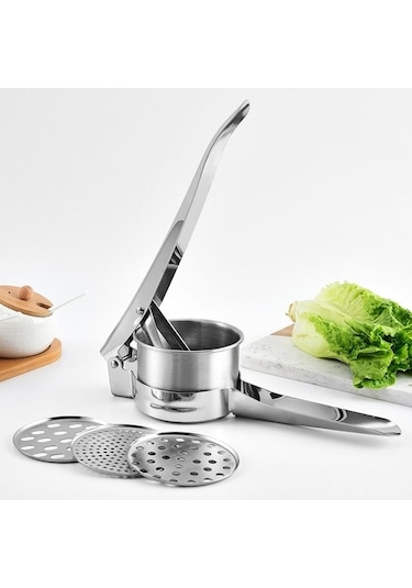 Pazly Cbtx Çelik Patates Presi & Meyve Sıkacağı, 3'ü 1 Arada, Model: 3'ü 1 Araya Meyveli Çok Renkli