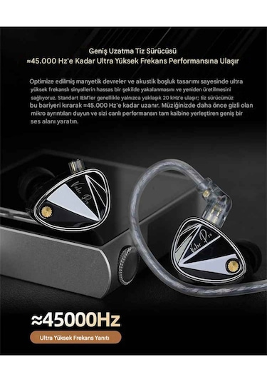 Kz Vader Pro 3dd Iem Bass Versiyon Kulak İçi Kulaklıklık Mikrofonlu Vader Pro