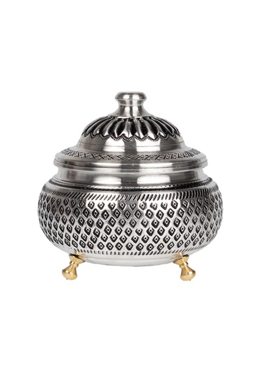 Dmt Gaziantep Bakır Şekerlik Zımba El Nakışlı Boy :12cm