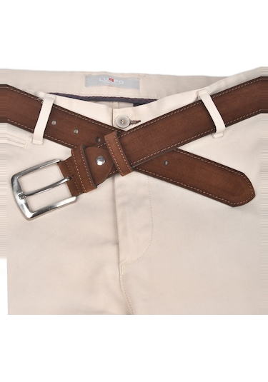 Deepsea Erkek Kahve 4 Cm Eninde Süet Kemer Suni Süet Spor Kemer 2402643 Kahve