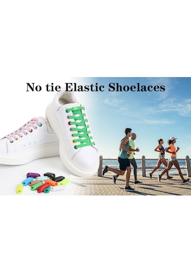 İpekbazaar Takbırak Lastikli Ayakkabı Bağcığı - Beyaz