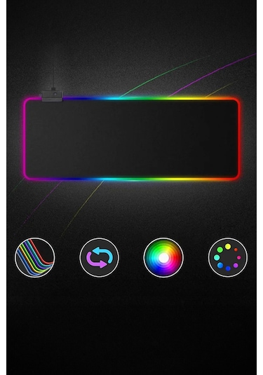 Thentech M Boy Rgb Ledli Oyuncu Mousepad Dayanıklı Kaygan Oyuncu Mousepad