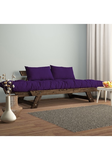 Woodesk Adalar Masif Ceviz-mor Renk 2li Kanepe Cpt8121-210