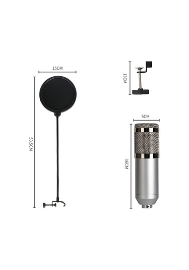 Jwin Rms-11bm800 Stüdyo Condenser Mikrofonu Stand ve Filtreli