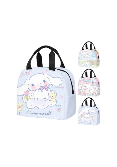 Cinnamoroll Yalıtımlı Öğle Yemeği Çantası Okul, Kamp, Ofis, Seyahat İçin Öğle Yemeği Kutusu Çok Renkli