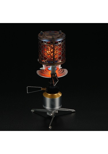 Geeksen Kamp Feneri, Kamera Ve Gaz Tankı İçin Çift Katlı Alüminyum Konstrüksiyonlu Katlanabilir 1/4" Vida Desteği - 3 Ayağlı Sabit Tutucu Gümüş