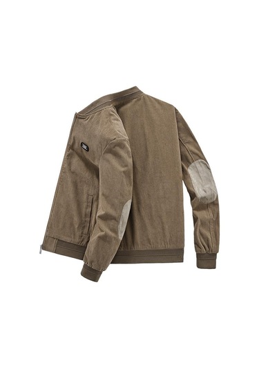 İlkbahar Ve Sonbahar Modası Bol Günlük Kadife Erkek Ceketi Siyah