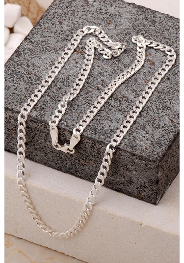 Gurmet 4 Mm 50 Cm Gümüş Erkek Zincir Kolye 7714 554274811