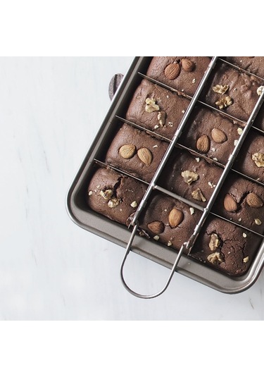 Sones Brownie Pan Kek Kalıbı Kare Ekmek Pişirme Kalın Katı Tabanlı Yapışmaz Pişirme Tepsisi