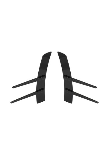 Wezone Abs Parlak Siyah Universal Araç Ön Tampon Yan Spoiler: Akış İyileştirici, Kolay Kurulum, Dayanıklı Malzeme