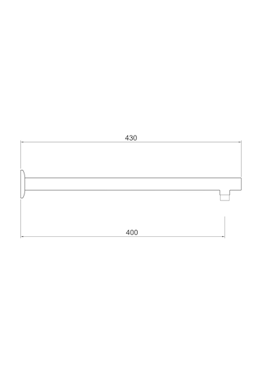 Aqua Bagno Ankastre Duvardan Duş Kolu 42,5 Cm. Paslanmaz Krom
