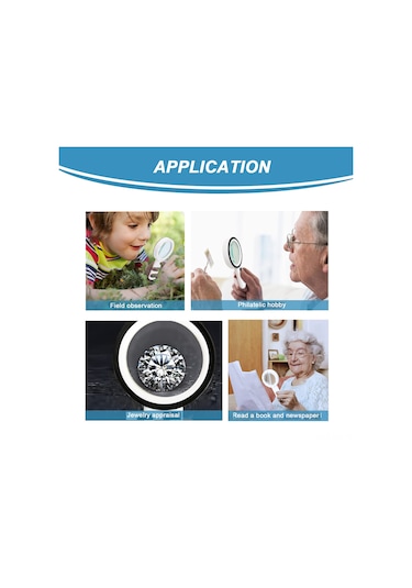 Vkemall 30x Büyütme 12 Led Işıklı Elden Tutulan Magnifiye Cam Lens - Kâğıt, Antika Ve Gümüşçü İçin, Pil Ve Cam Temizleme Bezi İle