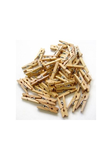 Naturel Ahşap Mandal 30'lu 25 Mm