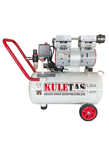 Kuletaş 1 Hp 8 Bar 24  LT Süper Sessiz Yağsız Hava Kompresörü
