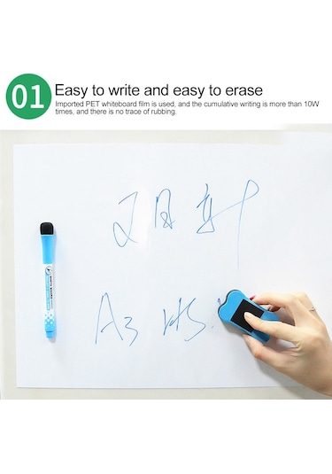 Cbtx A3 Pet Manyetik Yumuşak Beyaz Tahta Mesaj Panosu Buzdolabı Mıknatısı, Boyut: 29,7cm X 42cm